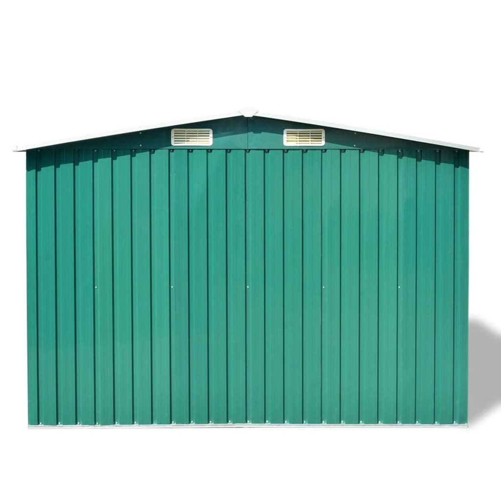 NNEVL Garden Storage Shed Green Metal 257x205x178 cm-1