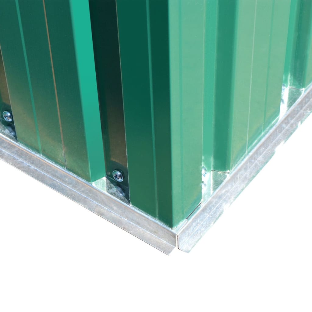 NNEVL Garden Storage Shed Green Metal 257x205x178 cm-3