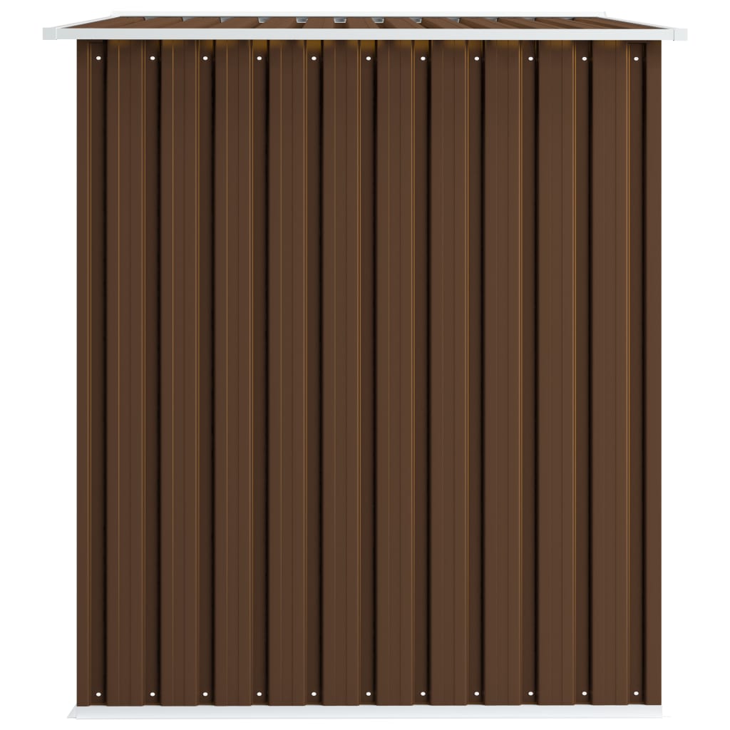 NNEVL Garden Storage Shed Brown 257x205x178 cm Steel-3
