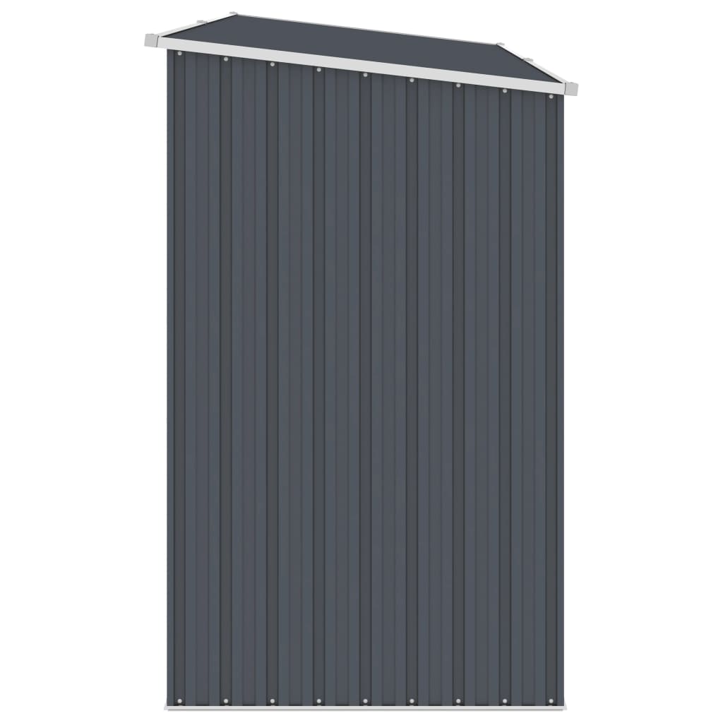 NNEVL Garden Firewood Shed Anthracite 245x98x159 cm Galvanised Steel-0