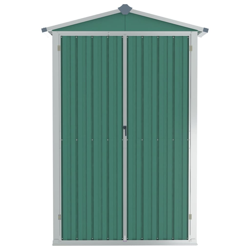 NNEVL Garden Shed Green 116x45x175 cm Galvanised Steel-3