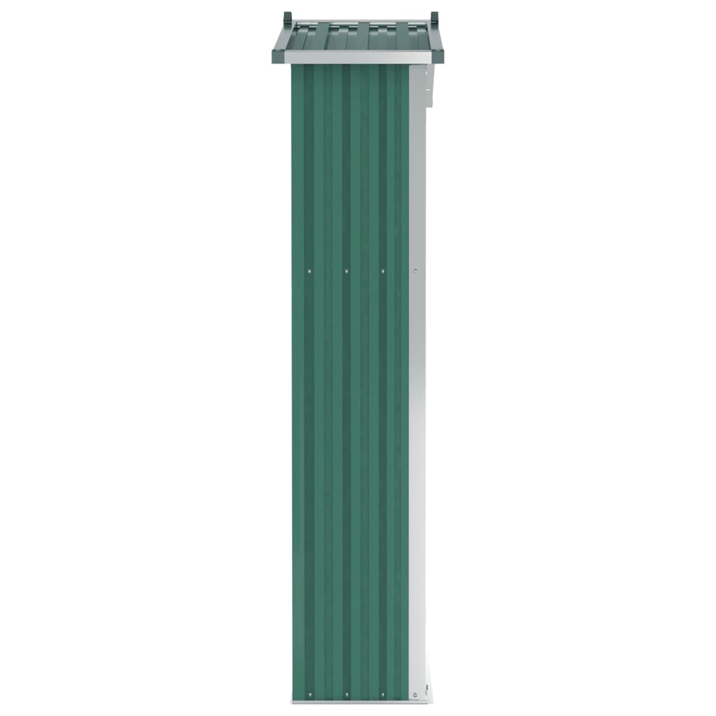 NNEVL Garden Shed Green 116x45x175 cm Galvanised Steel-4