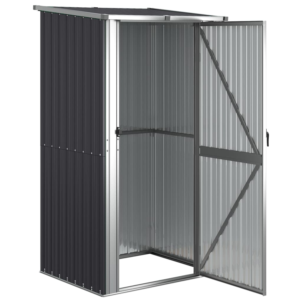 NNEVL Garden Shed Anthracite 118.5x97x209.5 cm Galvanised Steel-2