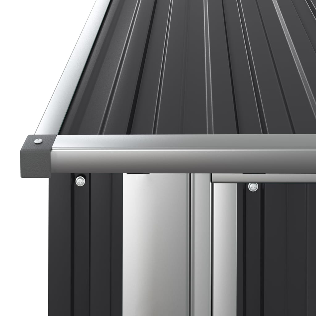 NNEVL Garden Shed Anthracite 180.5x97x209.5 cm Galvanised Steel-4