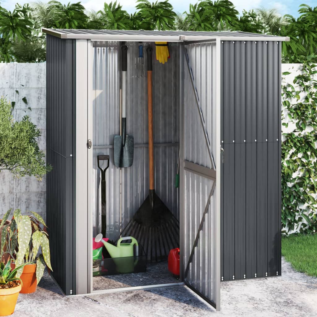 NNEVL Garden Shed Anthracite 180.5x97x209.5 cm Galvanised Steel-0