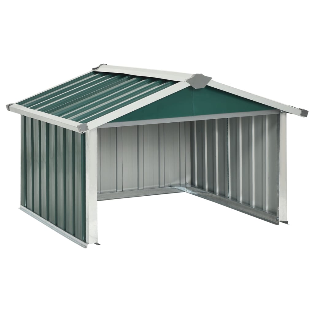 NNEVL Garden Robot Lawnmower Shed 92x97x63 cm Galvanised Steel Green-1