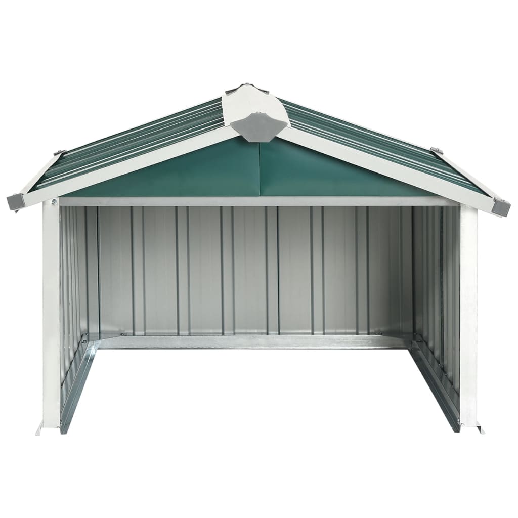 NNEVL Garden Robot Lawnmower Shed 92x97x63 cm Galvanised Steel Green-3