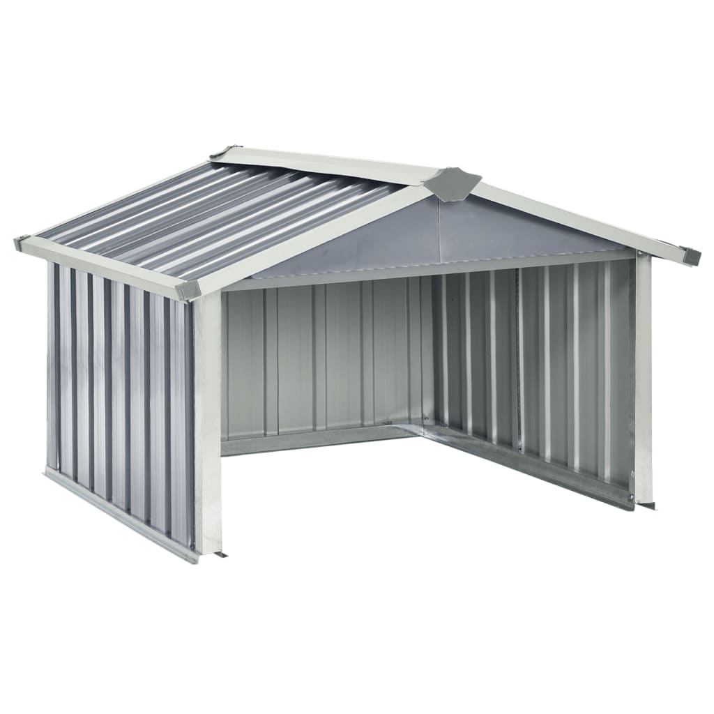 NNEVL Garden Robot Lawnmower Shed 92x97x63 cm Galvanised Steel Grey-1