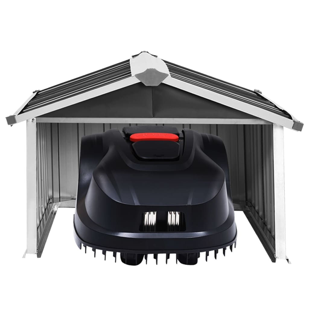 NNEVL Garden Robot Lawnmower Shed 92x97x63 cm Galvanised Steel Anthracite-2