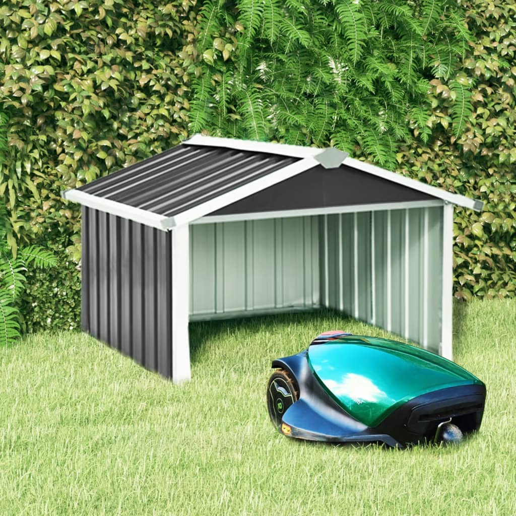 NNEVL Garden Robot Lawnmower Shed 92x97x63 cm Galvanised Steel Anthracite-0
