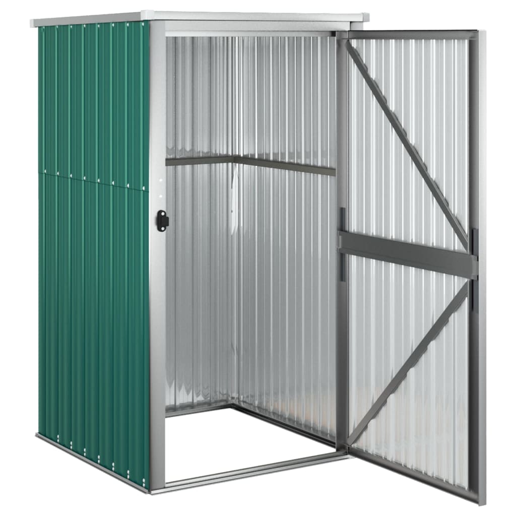 NNEVL Garden Tool Shed Green 88x89x161 cm Galvanised Steel-4