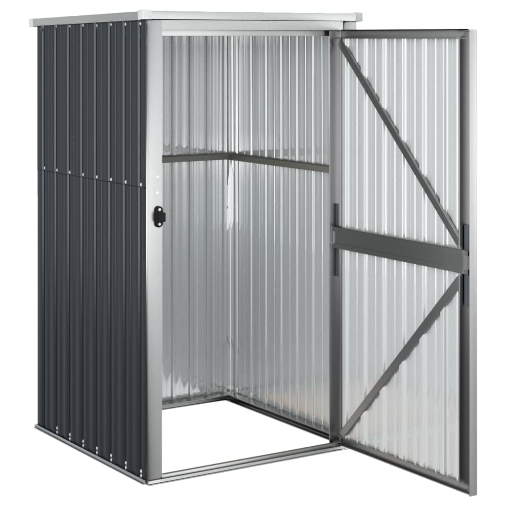 NNEVL Garden Tool Shed Anthracite 88x89x161 cm Galvanised Steel-4
