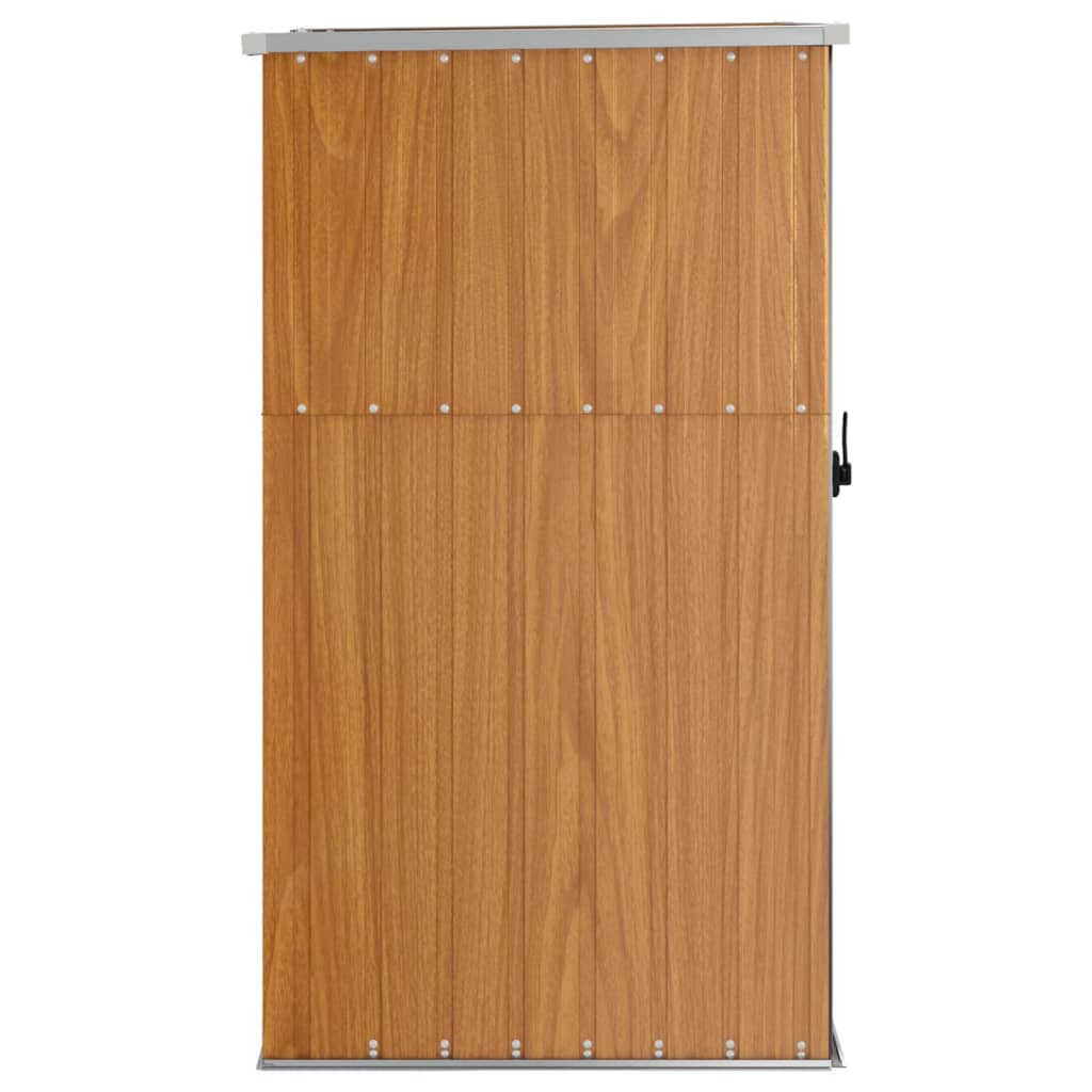 NNEVL Garden Tool Shed Brown 88x89x161 cm Galvanised Steel-3
