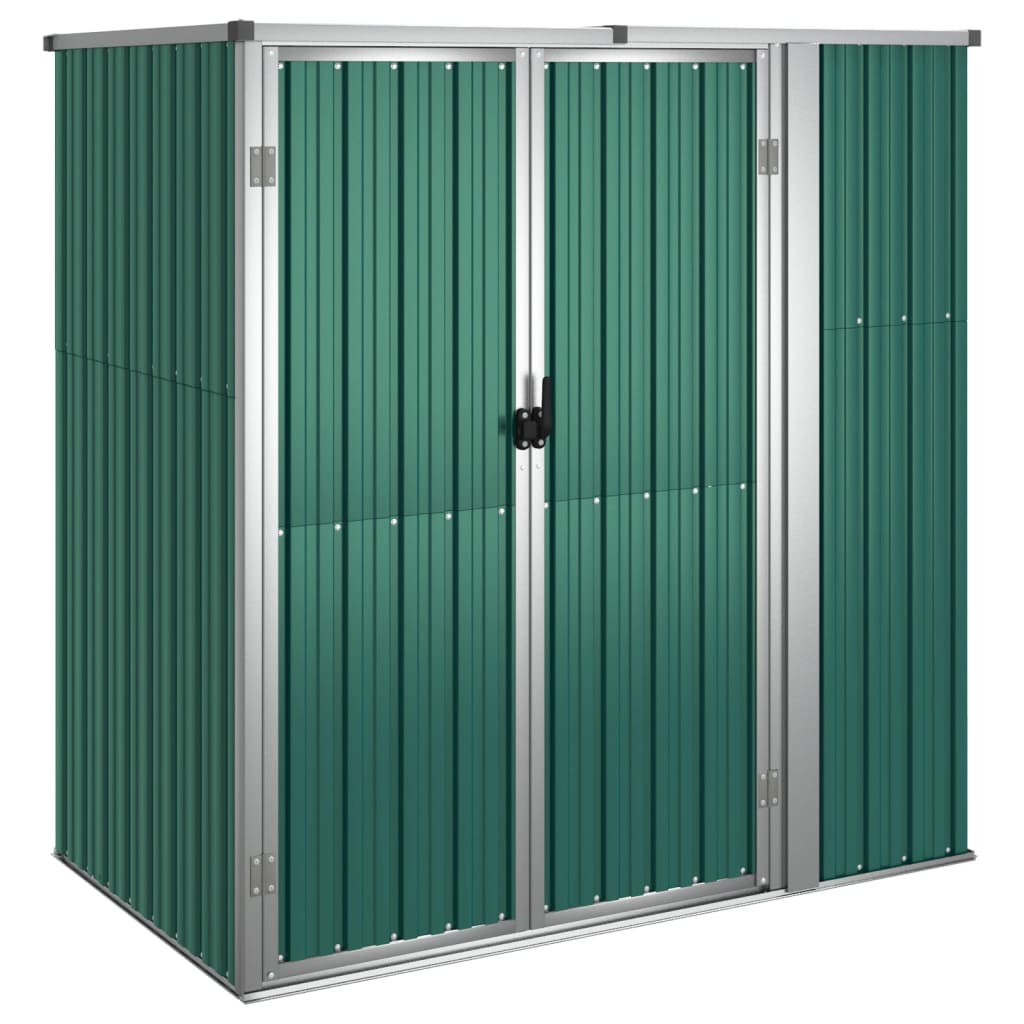NNEVL Garden Tool Shed Green 161x89x161 cm Galvanised Steel-1