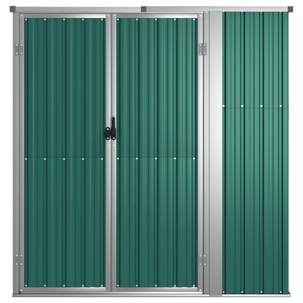 NNEVL Garden Tool Shed Green 161x89x161 cm Galvanised Steel-2