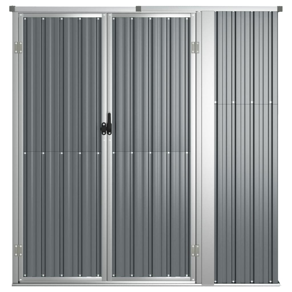 NNEVL Garden Tool Shed Grey 161x89x161 cm Galvanised Steel-2