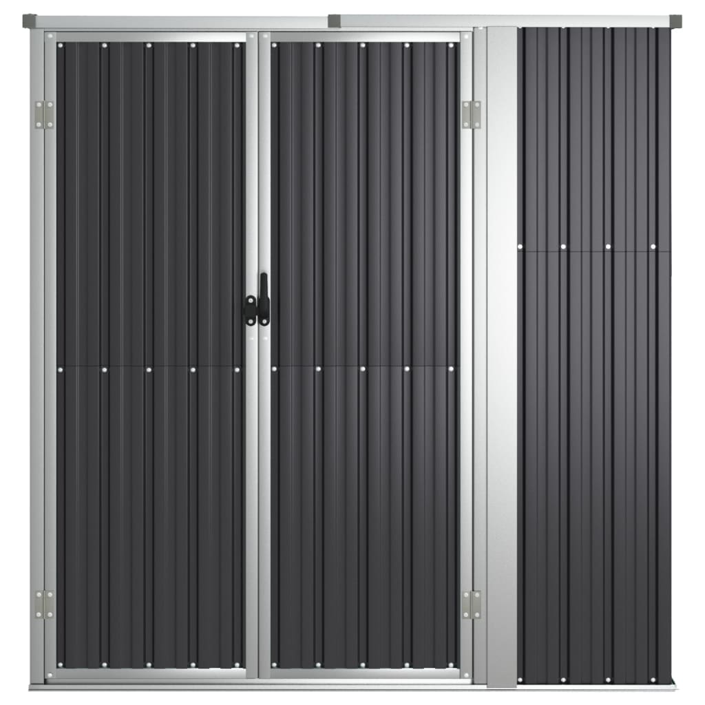 NNEVL Garden Tool Shed Anthracite 161x89x161 cm Galvanised Steel-2