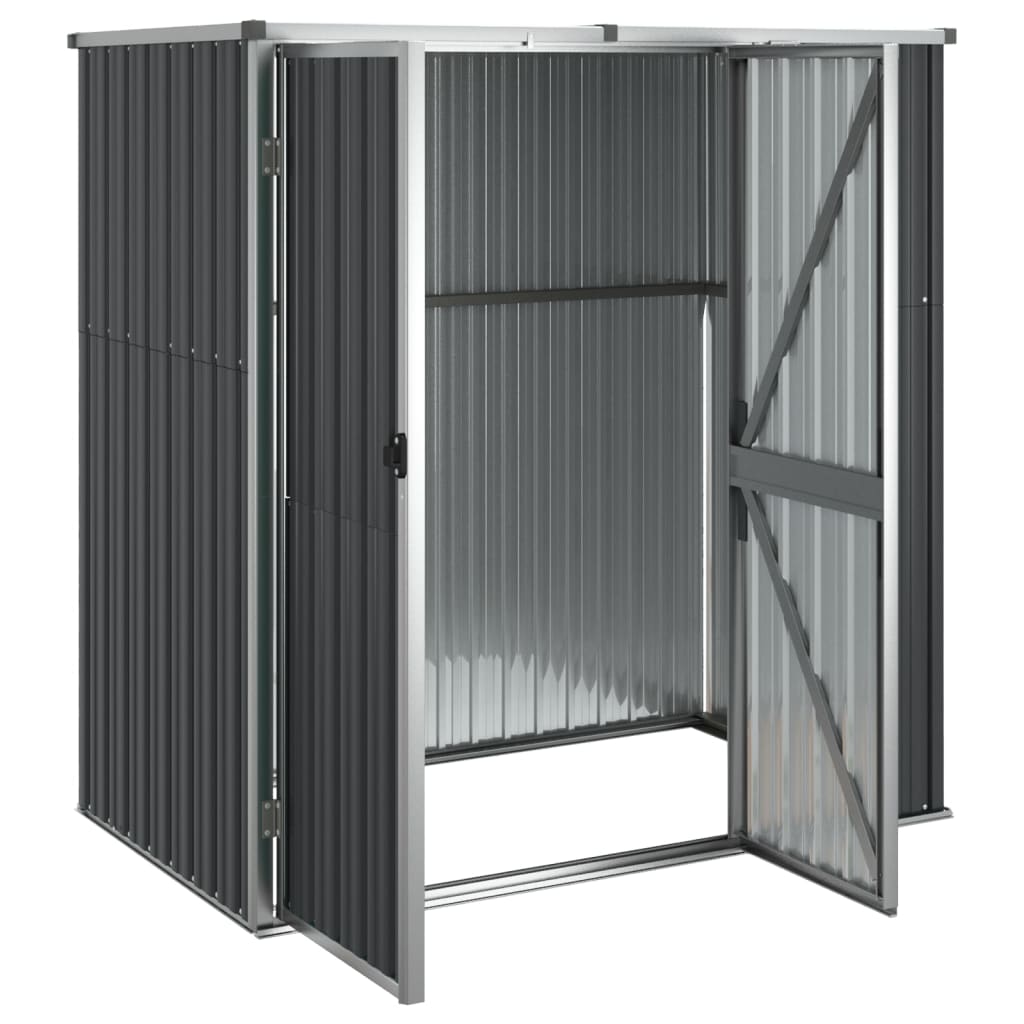 NNEVL Garden Tool Shed Anthracite 161x89x161 cm Galvanised Steel-3