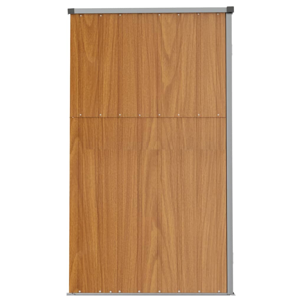 NNEVL Garden Tool Shed Brown 161x89x161 cm Galvanised Steel-4