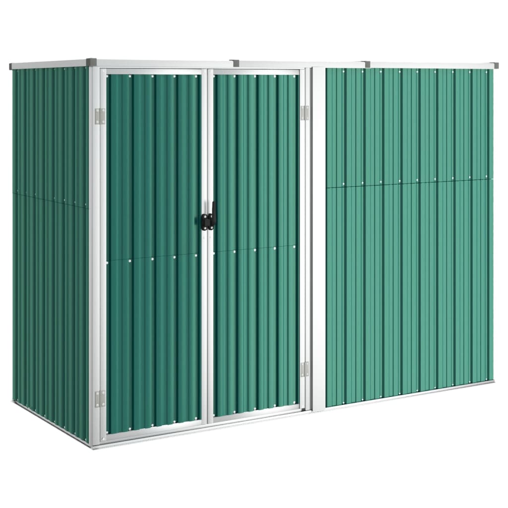 NNEVL Garden Tool Shed Green 225x89x161 cm Galvanised Steel-1