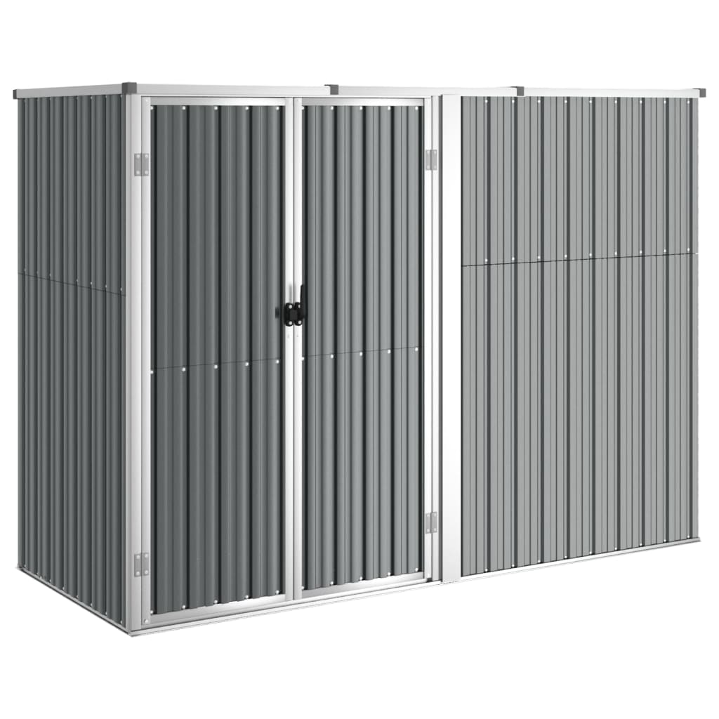 NNEVL Garden Tool Shed Grey 225x89x161 cm Galvanised Steel-1