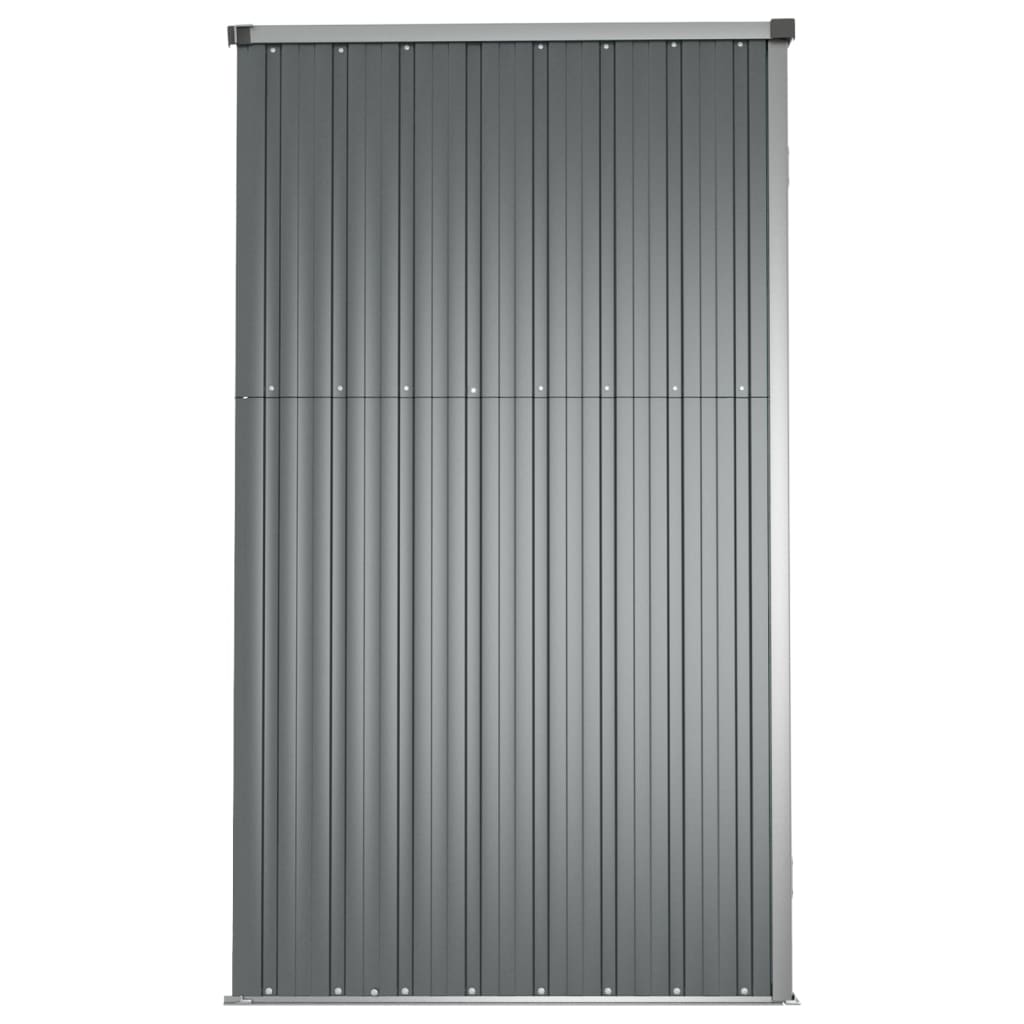 NNEVL Garden Tool Shed Grey 225x89x161 cm Galvanised Steel-4