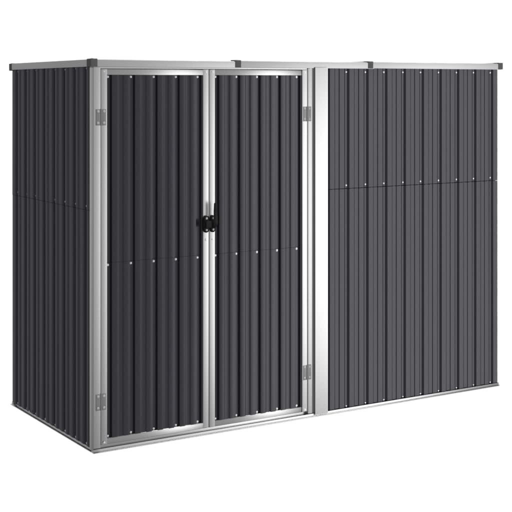 NNEVL Garden Tool Shed Anthracite 225x89x161 cm Galvanised Steel-1