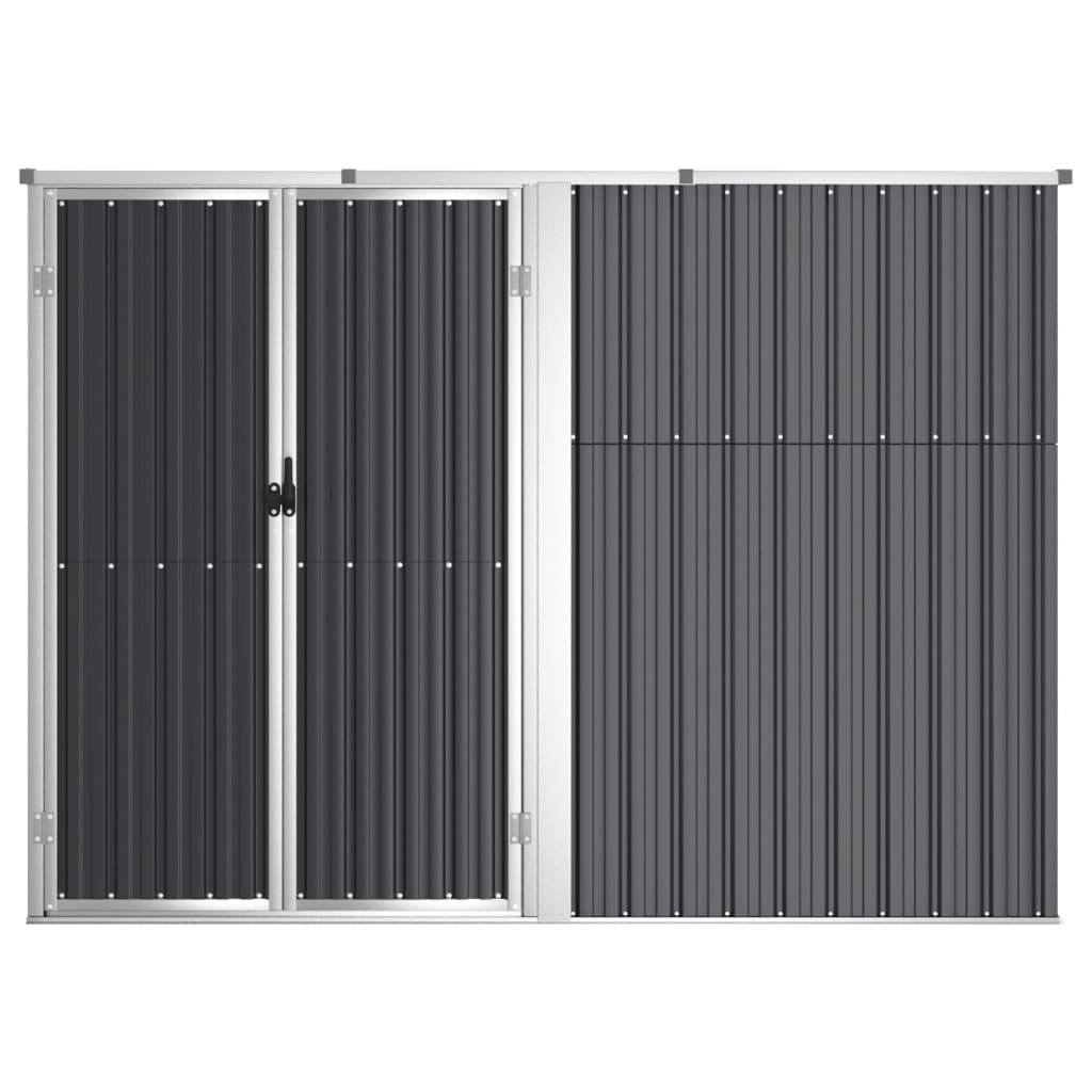 NNEVL Garden Tool Shed Anthracite 225x89x161 cm Galvanised Steel-2