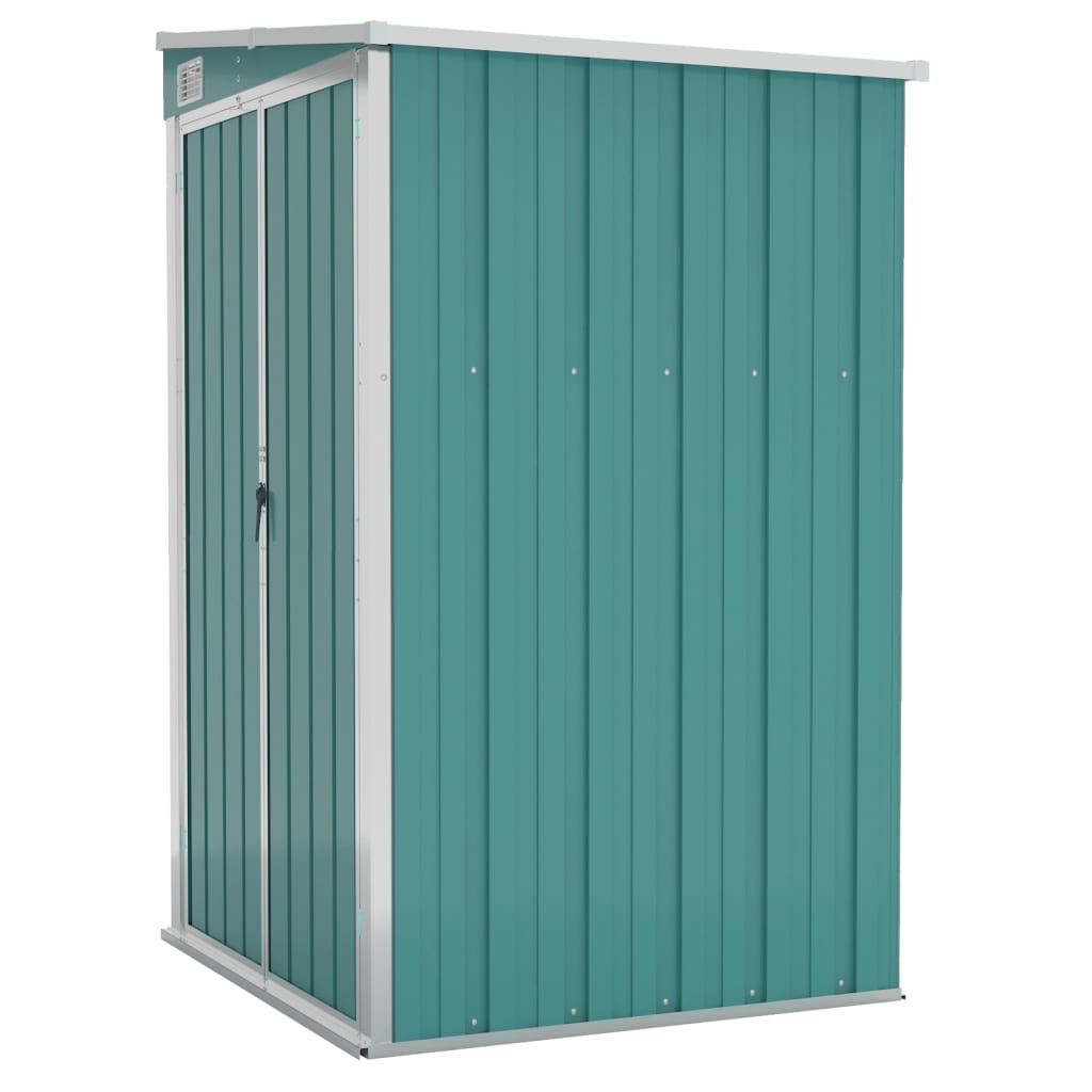 NNEVL Wall-mounted Garden Shed Green 118x100x178 cm Galvanised Steel-1