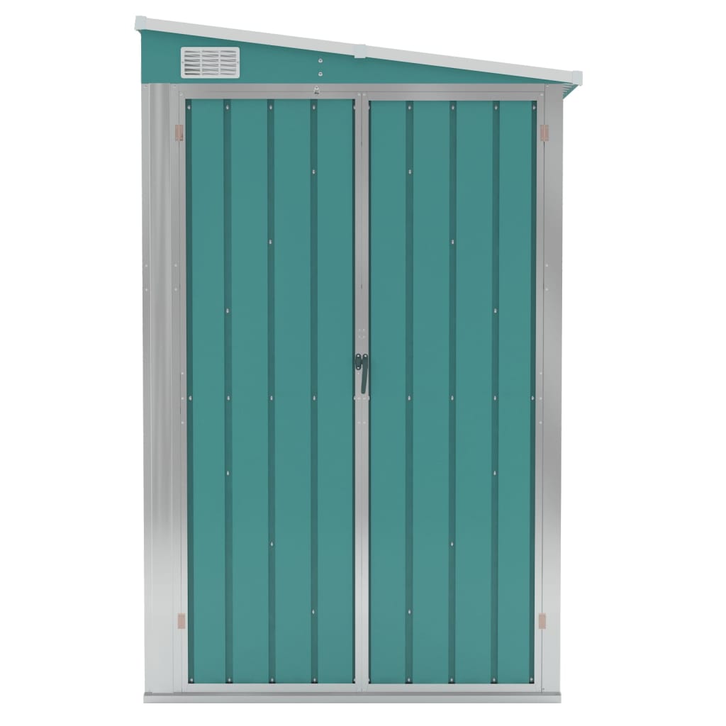 NNEVL Wall-mounted Garden Shed Green 118x100x178 cm Galvanised Steel-2