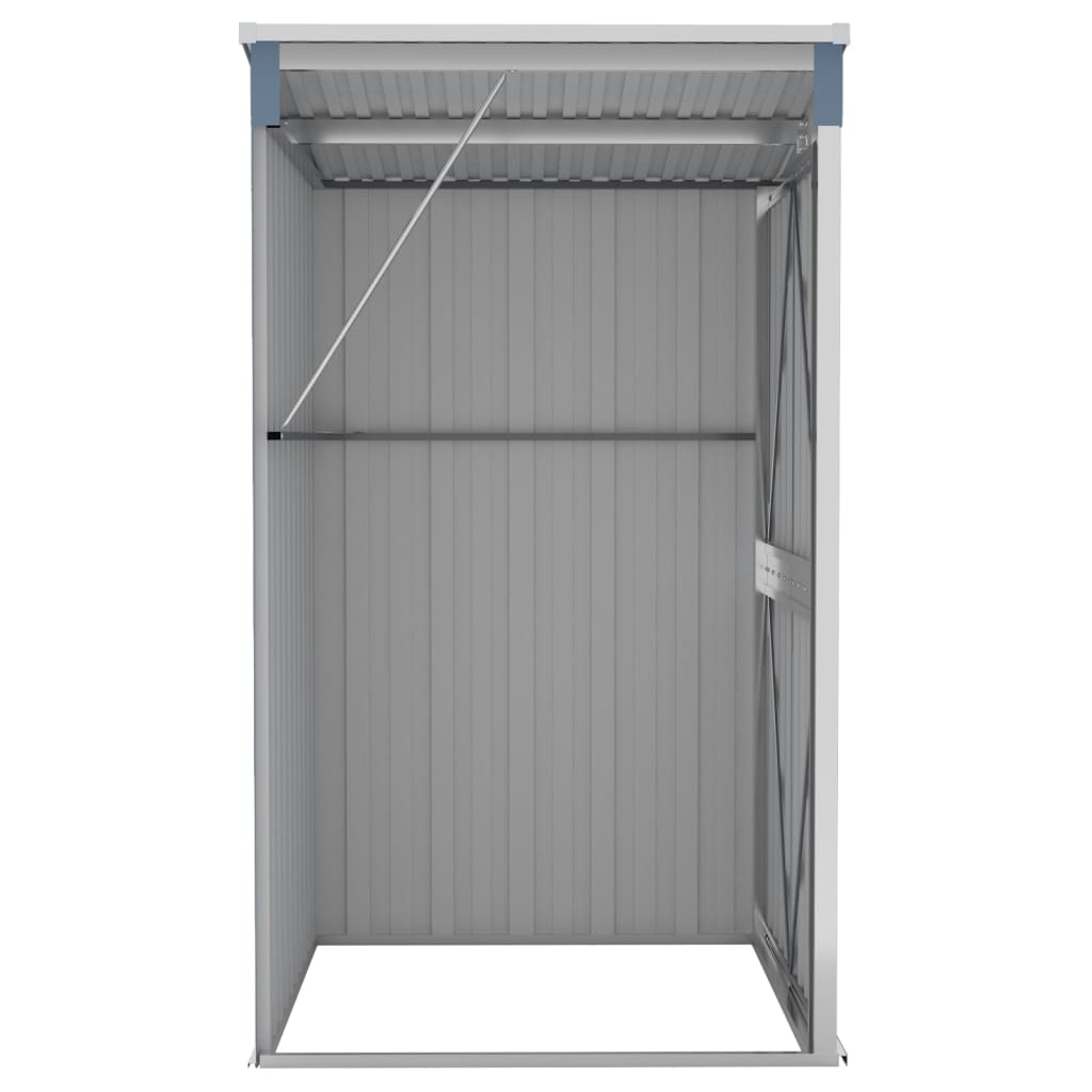 NNEVL Wall-mounted Garden Shed Grey 118x100x178 cm Galvanised Steel-4