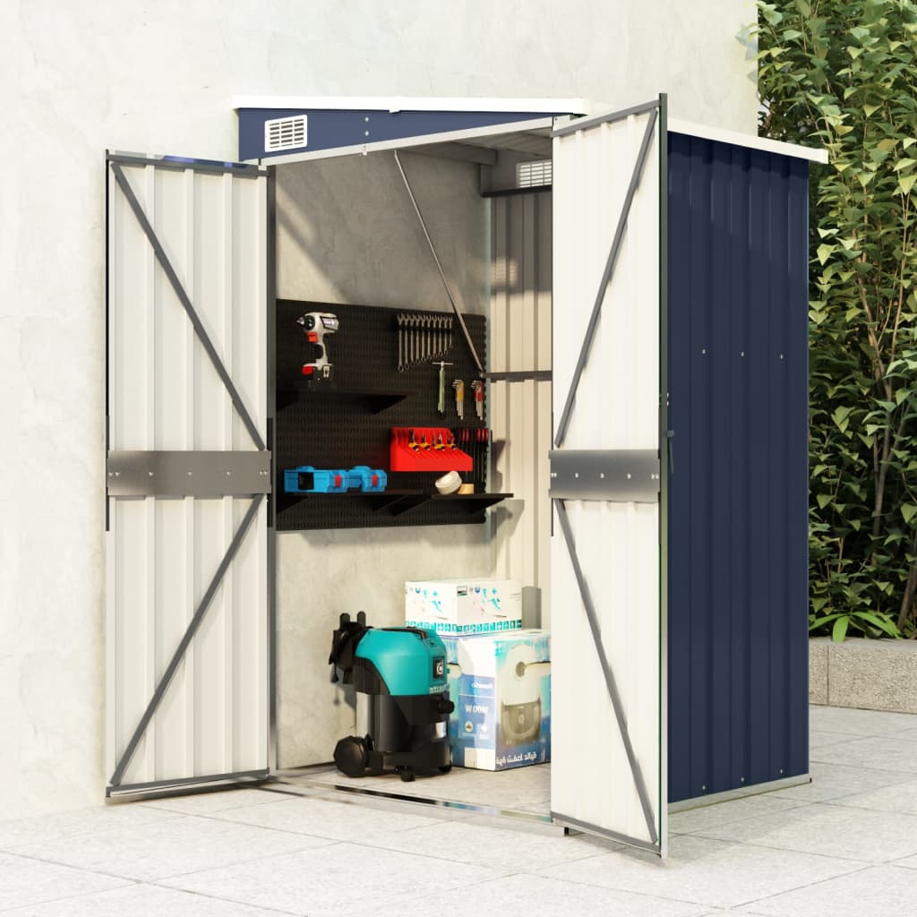 NNEVL Wall-mounted Garden Shed Anthracite 118x100x178 cm Steel-0