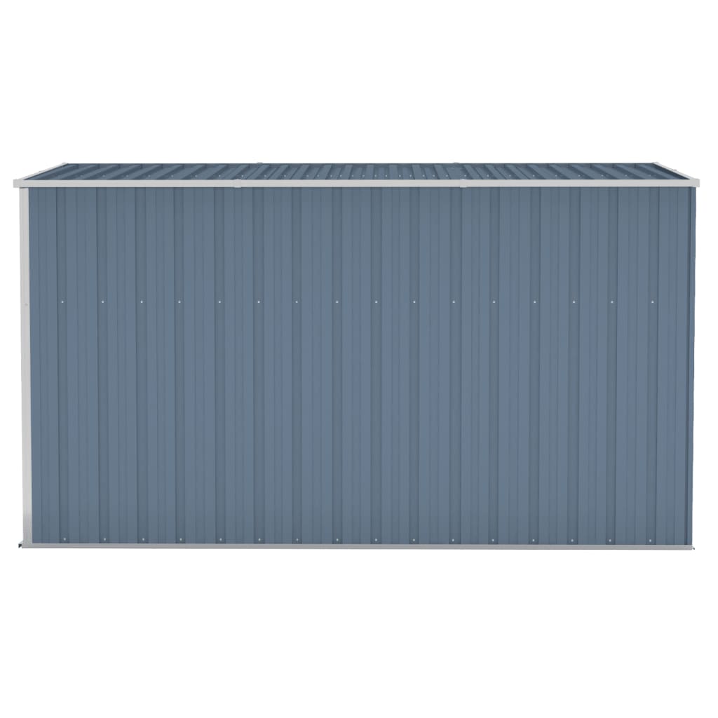 NNEVL Wall-mounted Garden Shed Grey 118x288x178 cm Galvanised Steel-3