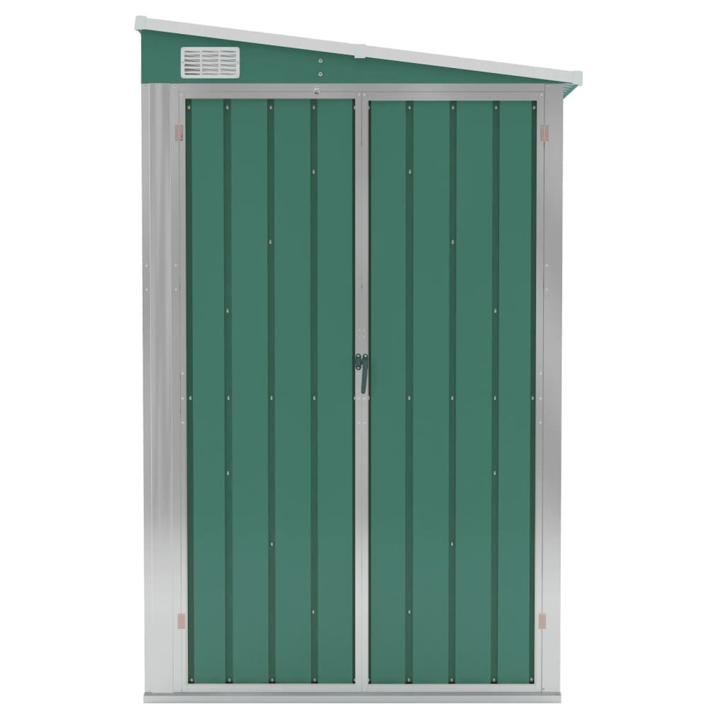 NNEVL Wall-mounted Garden Shed Green 118x382x178 cm Galvanised Steel-2