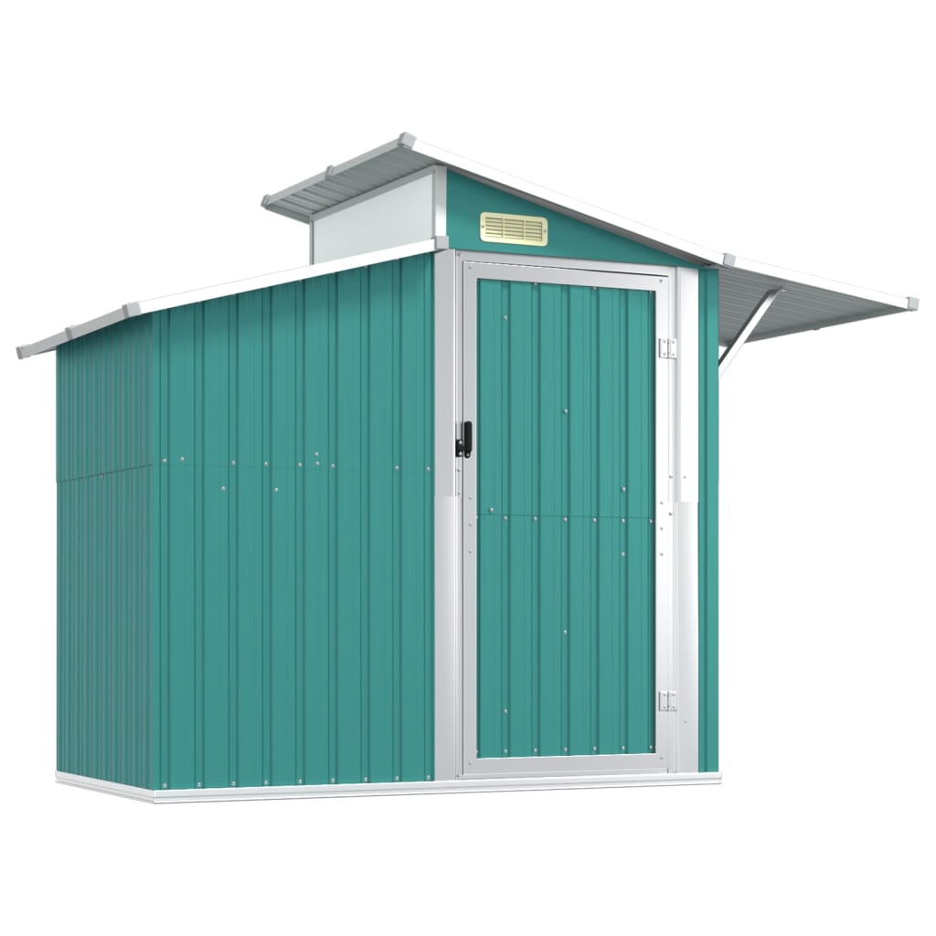 NNEVL Garden Shed Green 270x130x208.5 cm Galvanised Steel-1