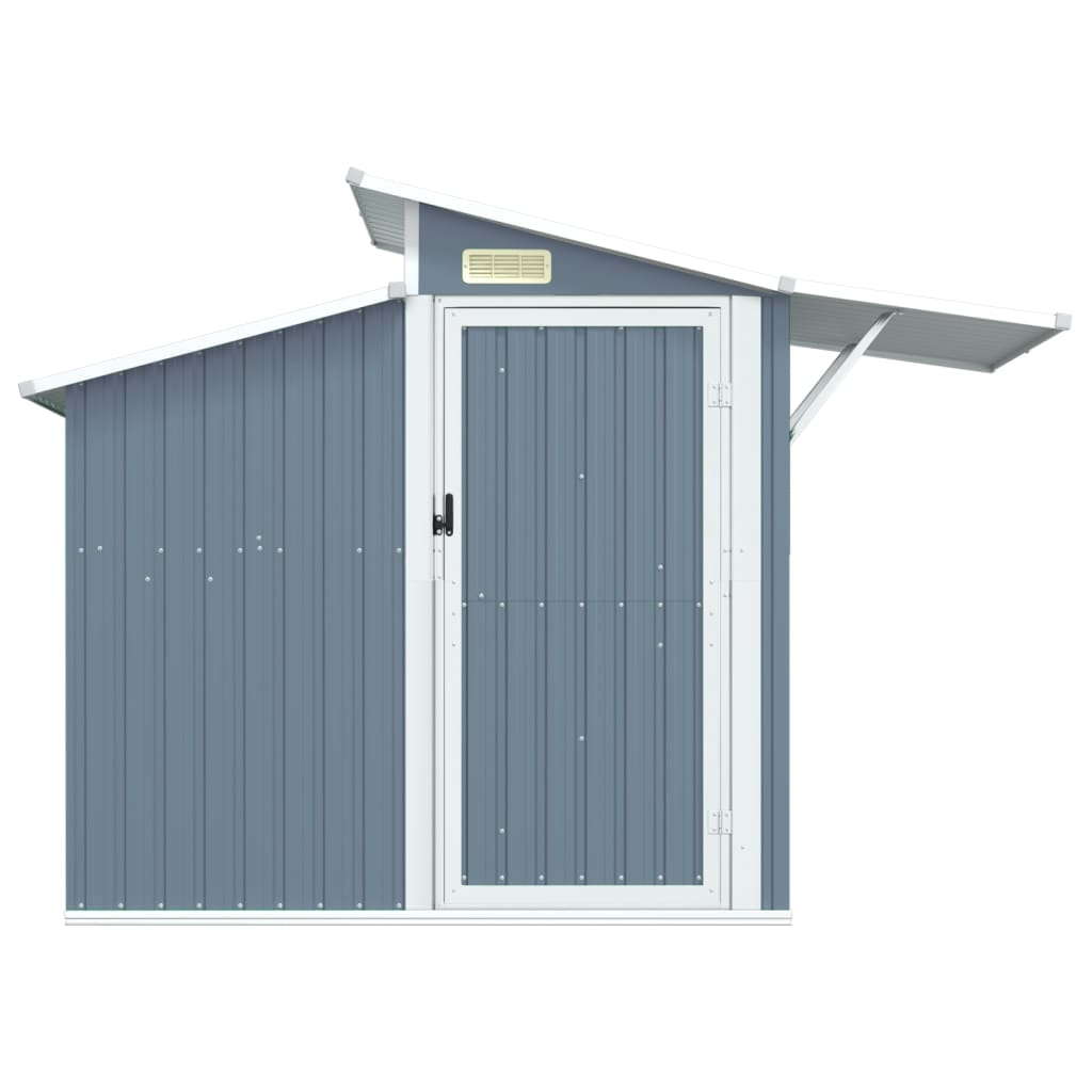 NNEVL Garden Shed Grey 270x130x208.5 cm Galvanised Steel-2