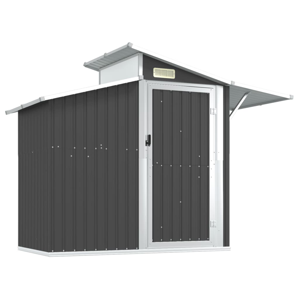 NNEVL Garden Shed Anthracite 270x130x208.5 cm Galvanised Steel-1