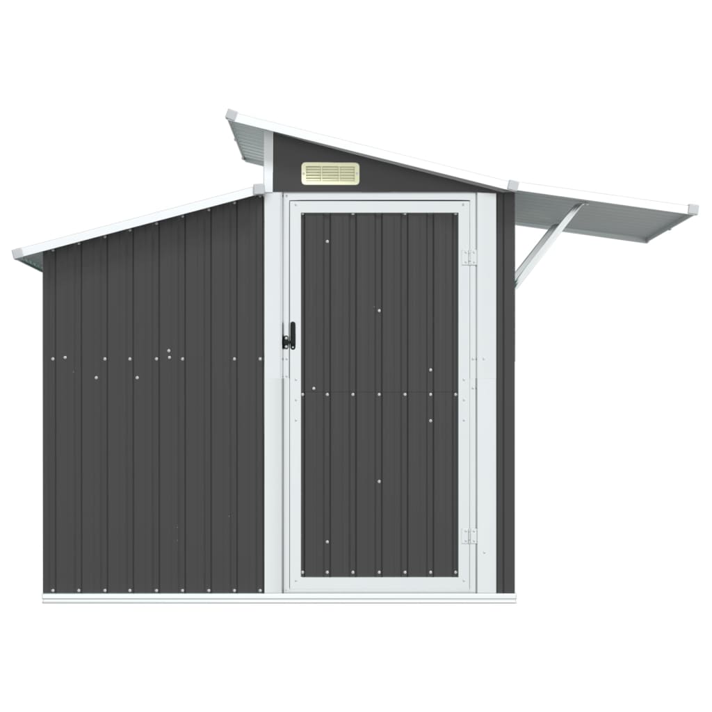 NNEVL Garden Shed Anthracite 270x130x208.5 cm Galvanised Steel-2