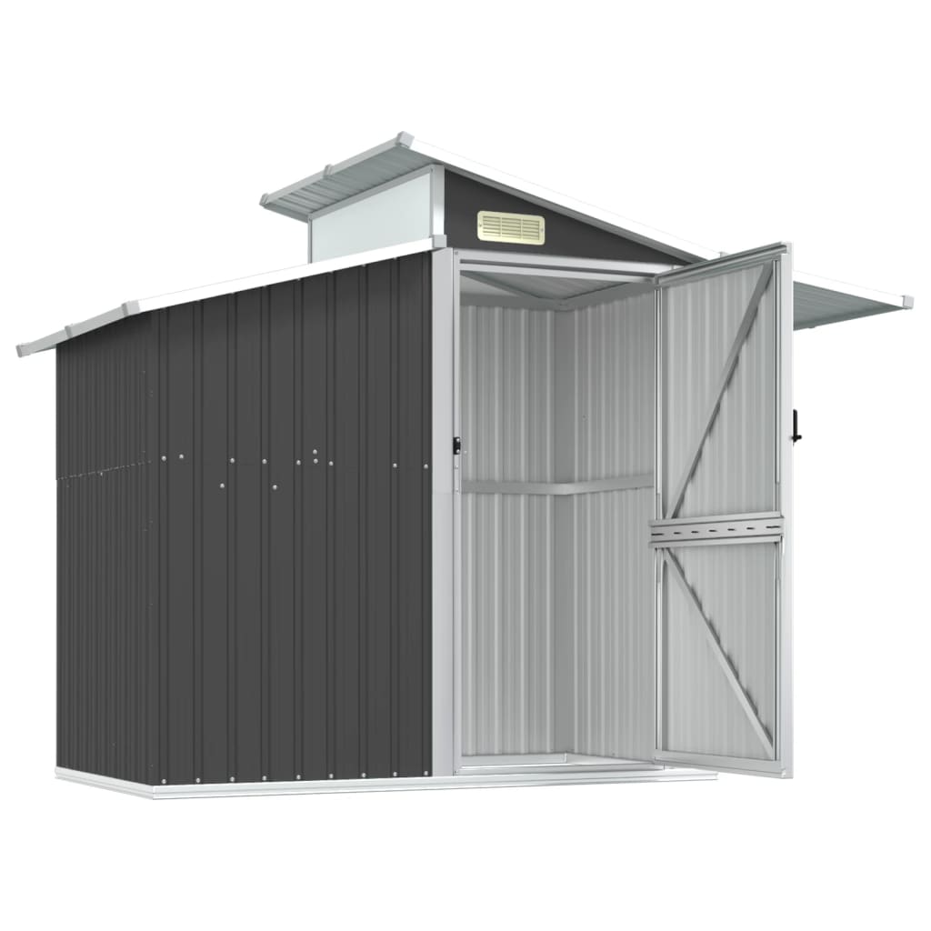 NNEVL Garden Shed Anthracite 270x130x208.5 cm Galvanised Steel-3