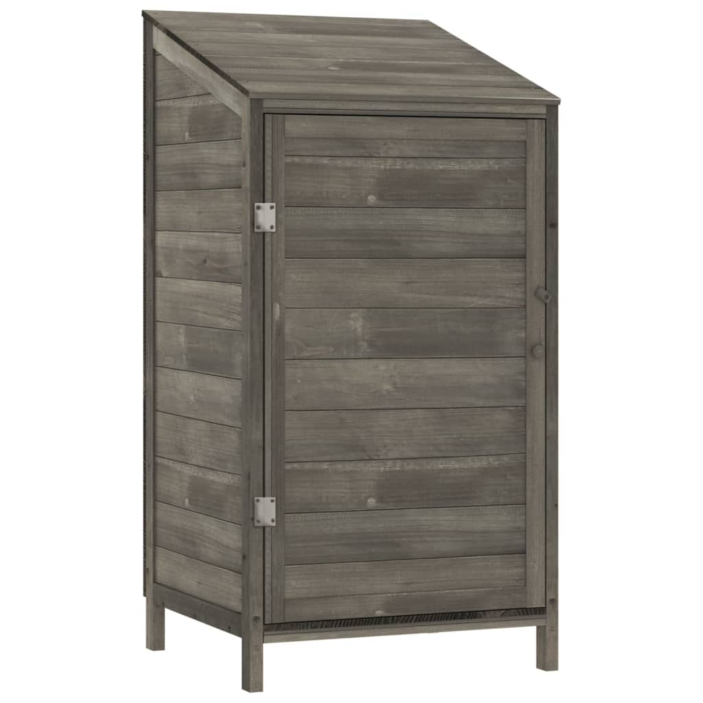 NNEVL Garden Shed Anthracite 55x52x112 cm Solid Wood Fir-1