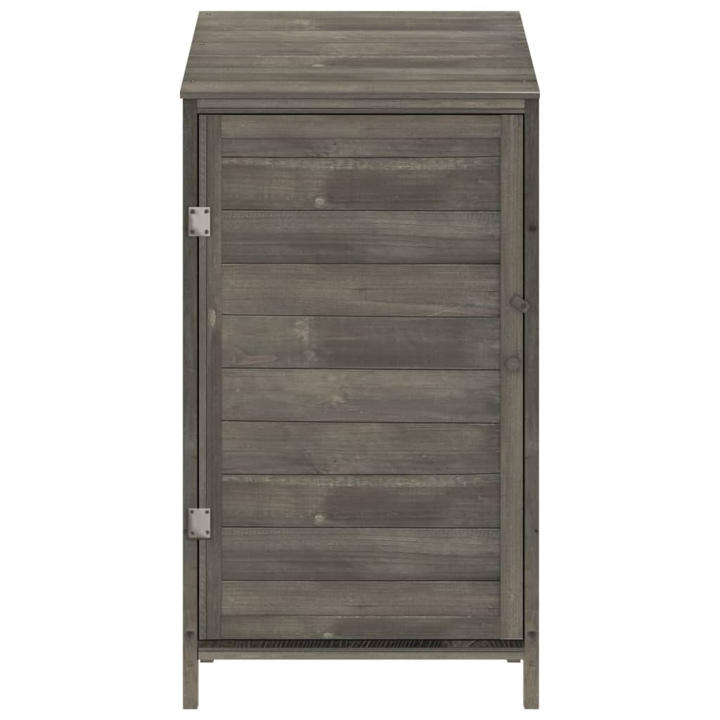 NNEVL Garden Shed Anthracite 55x52x112 cm Solid Wood Fir-2
