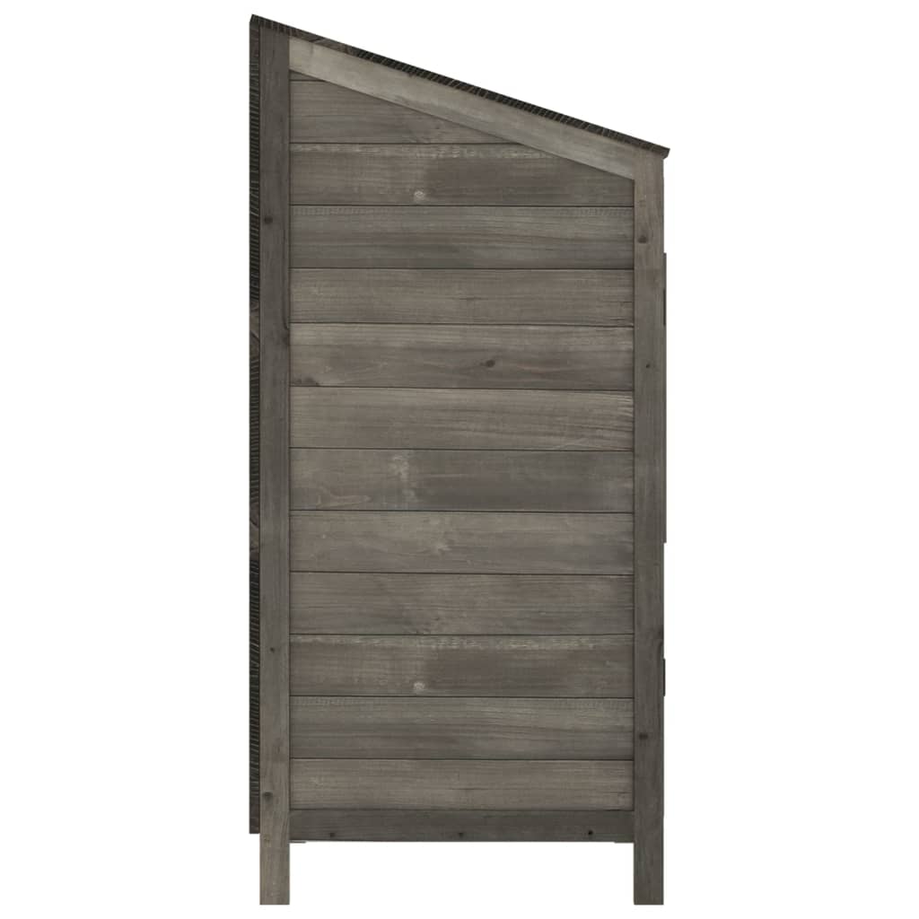 NNEVL Garden Shed Anthracite 55x52x112 cm Solid Wood Fir-4