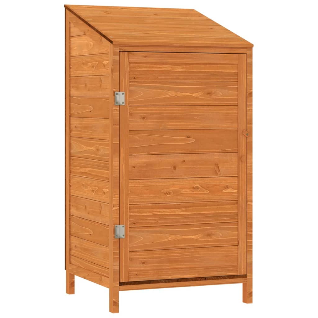 NNEVL Garden Shed Brown 55x52x112 cm Solid Wood Fir-1