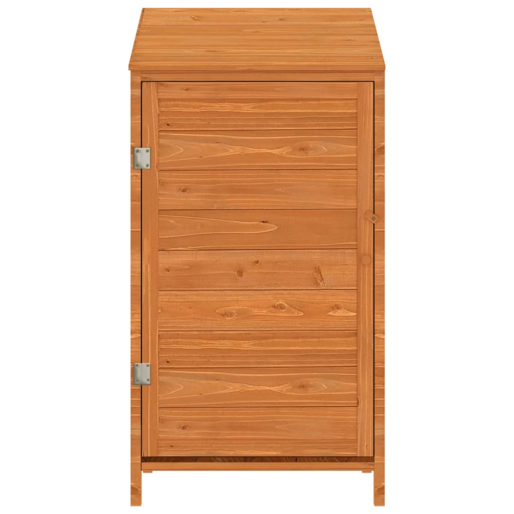 NNEVL Garden Shed Brown 55x52x112 cm Solid Wood Fir-2