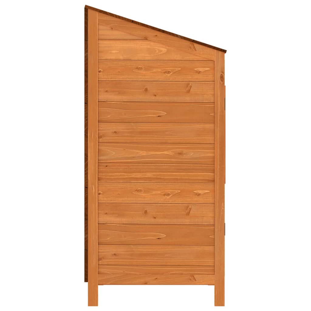 NNEVL Garden Shed Brown 55x52x112 cm Solid Wood Fir-4