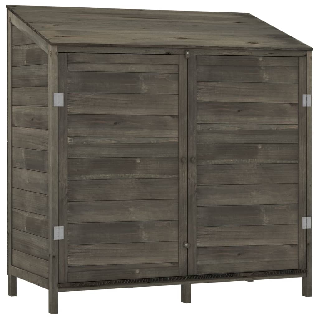 NNEVL Garden Shed Anthracite 102x52x112 cm Solid Wood Fir-1