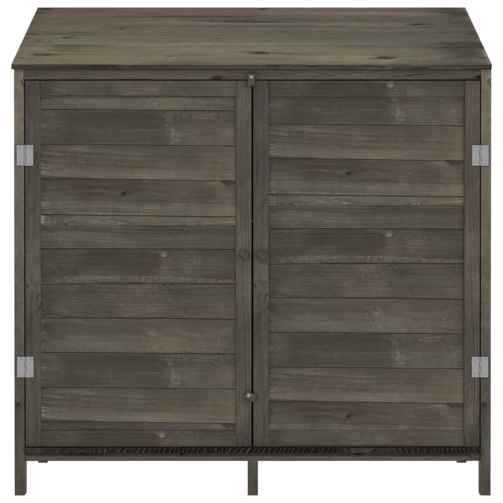NNEVL Garden Shed Anthracite 102x52x112 cm Solid Wood Fir-2