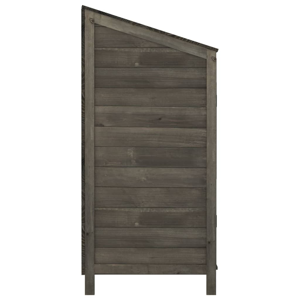 NNEVL Garden Shed Anthracite 102x52x112 cm Solid Wood Fir-4