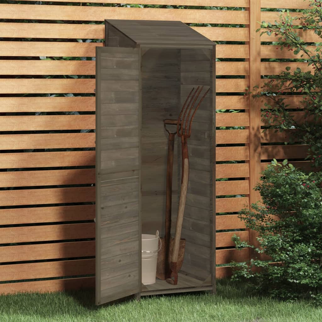 NNEVL Garden Shed Anthracite 55x52x174.5 cm Solid Wood Fir-2