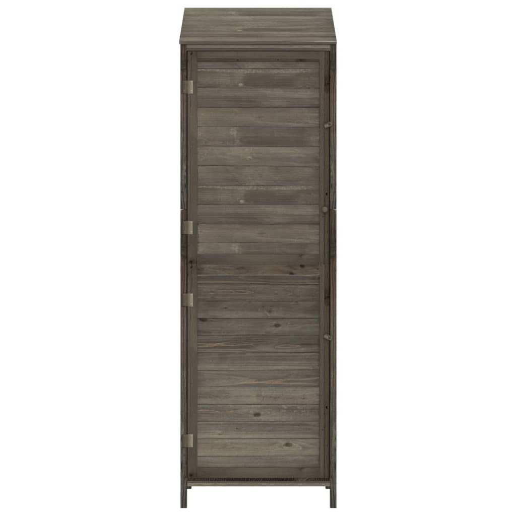 NNEVL Garden Shed Anthracite 55x52x174.5 cm Solid Wood Fir-3